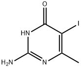 2-アミノ-5-ヨード-6-メチル-4-ピリミジノール 化学構造式
