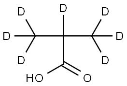 2-甲基丙酸-D7,223134-74-5,结构式