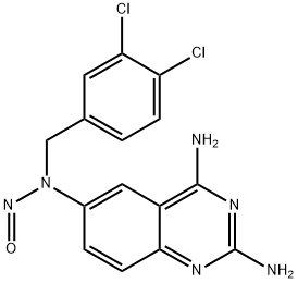 N''-(3,4-ジクロロベンジル)-N''-ニトロソキナゾリン-2,4,6-トリアミン 化学構造式