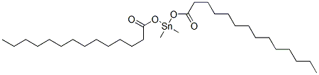 二甲基二[(1-氧代十四烷基)氧基]-锡烷 结构式