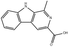1-甲基-9H-吡啶[3,4-B]吲哚-3-羧酸, 22329-38-0, 结构式