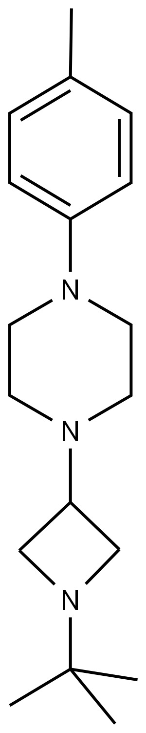 N-T-BUTYL-3-(4-(P-METHYLPHENYL)PIPERAZINYL)AZETIDINE Structure