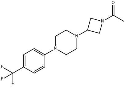 1-{3-[4-(3-TRIFLUOROMETHYL-PHENYL)-PIPERAZIN-1-YL]-AZETIDIN-1-YL}-ETHANONE Structure