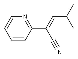 alpha-(2-methylpropylidene)pyridine-2-acetonitrile  Structure