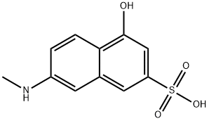 4-Hydroxy-7-methylamino-2-naphthalenesulfonic acid Structure