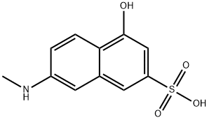 4-Hydroxy-7-methylamino-2-naphthalenesulfonic acid Struktur