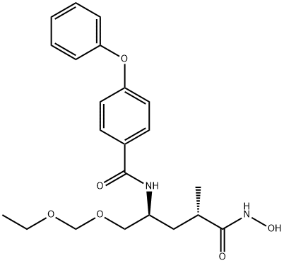 N-[(1S,3S)-1-[(ETHOXYMETHOXY)METHYL]-4-(HYDROXYAMINO)-3-METHYL-4-OXOBUTYL]-4-PHENOXYBENZAMIDE Struktur