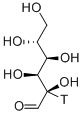 D-GLUCOSE, [2-3H(N)]- Structure