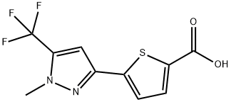 5-(1-METHYL-5-(TRIFLUOROMETHYL)-1H-PYRAZOL-3-YL)THIOPHENE-2-CARBOXYLIC ACID, 223499-20-5, 结构式