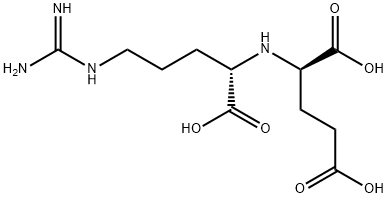 N-[(S)-4-[[アミノ(イミノ)メチル]アミノ]-1-カルボキシブチル]-D-グルタミン酸 化学構造式