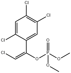 りん酸ジメチル[(E)-2-クロロ-1-(2,4,5-トリクロロフェニル)ビニル] 化学構造式
