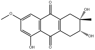 (2S,3R)-1,2,3,4-Tetrahydro-2,3,5-trihydroxy-7-methoxy-2-methyl-9,10-anthracenedione Structure