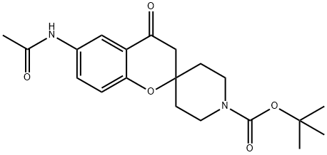 6-乙酰基氨基-4-氧代-2-螺(N-BOC-哌啶-4-基)-苯并吡喃 结构式