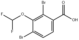 2,4-DIBROMO-3-(DIFLUOROMETHOXY)BENZOIC ACID Struktur