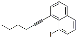 1-(1-Hexynyl)-8-iodonaphthalene 结构式
