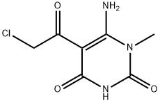 6-氨基-5-(2-氯乙酰)-1-甲基-1,2,3,4-四氢嘧啶-2,4-二酮 结构式