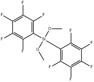 ジメトキシビス(ペンタフルオロフェニル)シラン 化学構造式