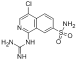 1-GUANIDINO-4-CHLORO-7-SULFAMOYL-ISOQUINOLINE Struktur