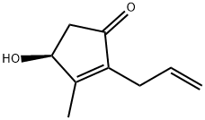 (S)-2-メチル-3-アリル-4-オキソ-2-シクロペンテン-1-オール 化学構造式