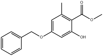 2-Hydroxy-6-methyl-4-(phenylmethoxy)benzoic acid methyl ester 结构式