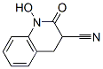 1-ヒドロキシ-2-オキソ-1,2,3,4-テトラヒドロ-3-キノリンカルボニトリル 化学構造式