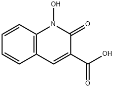 1,2-ジヒドロ-1-ヒドロキシ-2-オキソ-3-キノリンカルボン酸 化学構造式