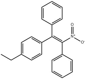 (E)-1,2-ジフェニル-1-(p-エチルフェニル)-2-ニトロエテン 化学構造式