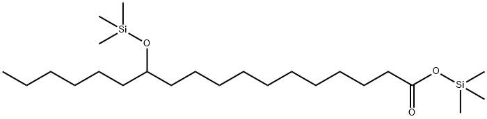 12-(Trimethylsilyloxy)octadecanoic acid trimethylsilyl ester Struktur