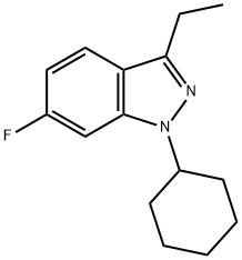 1-CYCLOHEXYL-3-ETHYL-6-FLUORO-1H-INDAZOLE,224048-17-3,结构式