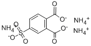 4-スルホフタル酸三アンモニウム (3-スルホ体含む) 化学構造式