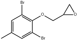 [(2,6-DIBROMO-4-METHYLPHENOXY)METHYL]OXIRANE, 22421-59-6, 结构式