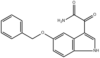 5‐ベンジルオキシインドール‐3‐グリオキシルアミド 化学構造式