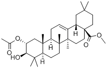 2-ACETYLOXY-3-HYDROXY-(2ALPHA,3BETA)-OLEAN-12-EN-28-OIC ACID METHYL ESTER Structure