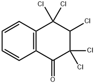 2,2,3,4,4-ペンタクロロ-1,2,3,4-テトラヒドロナフタレン-1-オン 化学構造式