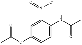 4-アセトキシ-1-アセチルアミノ-2-ニトロベンゼン 化学構造式