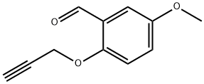 5-メトキシ-2-(プロプ-2-イン-1-イルオキシ)ベンズアルデヒド 化学構造式