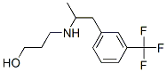 3-[[1-メチル-2-[3-(トリフルオロメチル)フェニル]エチル]アミノ]-1-プロパノール 化学構造式