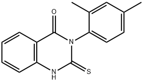 3-(2,4-二甲基苯基)-2-硫烷基-3,4-二氢喹唑啉-4-酮, 22458-49-7, 结构式