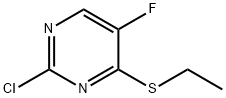 2-クロロ-4-(エチルチオ)-5-フルオロピリミジン 化学構造式