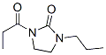 2-Imidazolidinone,  1-(1-oxopropyl)-3-propyl- Structure