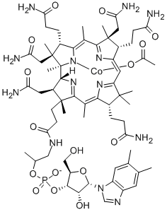 酢酸ヒドロキソコバラミン 化学構造式