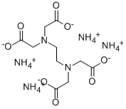 N,N'-(1,2-エタンジイル)ビス[N-(カルボキシメチル)グリシン]テトラアンモニウム 化学構造式