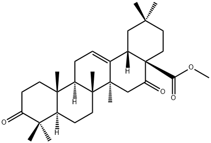 3,16-Dioxoolean-12-en-28-oic acid methyl ester Struktur