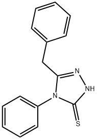 5-苄基-4-苯基-2,4-二氢-[1,2,4]三唑-3-硫酮 结构式