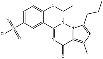 4-Ethoxy-3-(5-methyl-4-oxo-7-propyl-3,4-dihydro-imidazo[5,1-f][1,2,4]-triazin-2-yl)benzene-sulfonyl Chloride Structure
