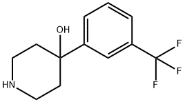 4-(3-三氟甲基)苯基-4-哌啶醇 结构式