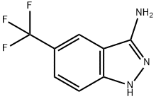 3-アミノ-5-(トリフルオロメチル)-1H-インダゾール 化学構造式
