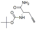 Carbamic acid, [(1S)-1-(aminocarbonyl)-3-butynyl]-, 1,1-dimethylethyl ester Structure
