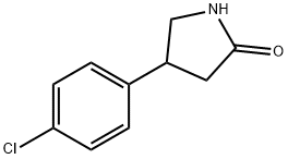 4-(4'-氯苯基)-2-吡咯烷酮 结构式