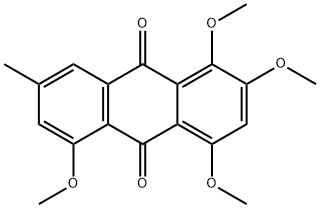 1,2,4,5-Tetramethoxy-7-methyl-9,10-anthracenedione Struktur